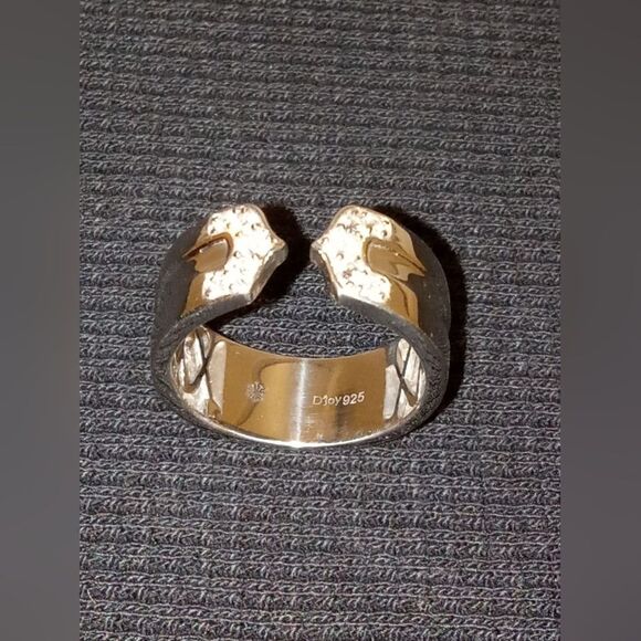 Elegant Sundays Child Natural White Zircon in Platinum Over Sterling Ring Sz 7 - Picture 5 of 6